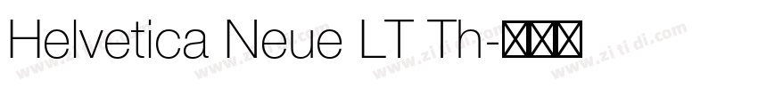 Helvetica Neue LT Th字体转换